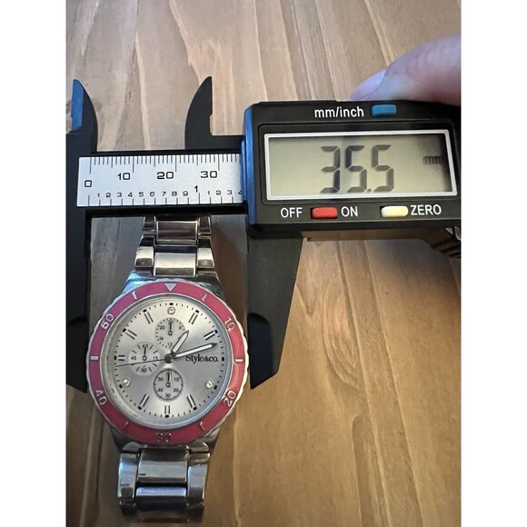 Style & Co Watch Ladies New Battery With Pink Bezel - Picture 3 of 6